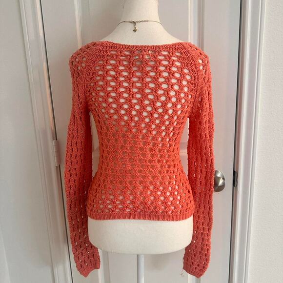 Mudd Women’s Size Small Peachy Pink 100% Cotton Knitted Top - Picture 2 of 4